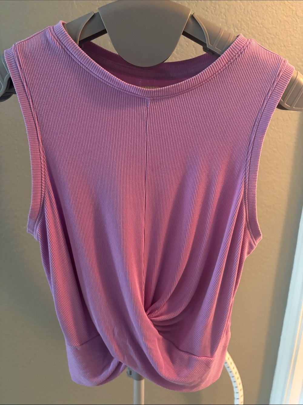All in Motion Women's Sleeveless Twist-Front Ribbed Tank Top - Pink